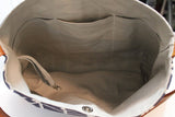 The Snoho Slouch Bag - Pearl Rays in Grey with Vegan Leather