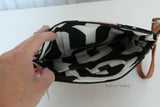 Grab N Go Wristlet Clutch - Floral Stripe with Vegan Leather