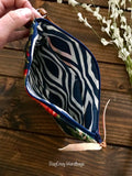 Grab N Go Wristlet Clutch - Floral Fusion with Vegan Leather