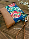 Grab N Go Wristlet Clutch - Floral Fusion with Vegan Leather